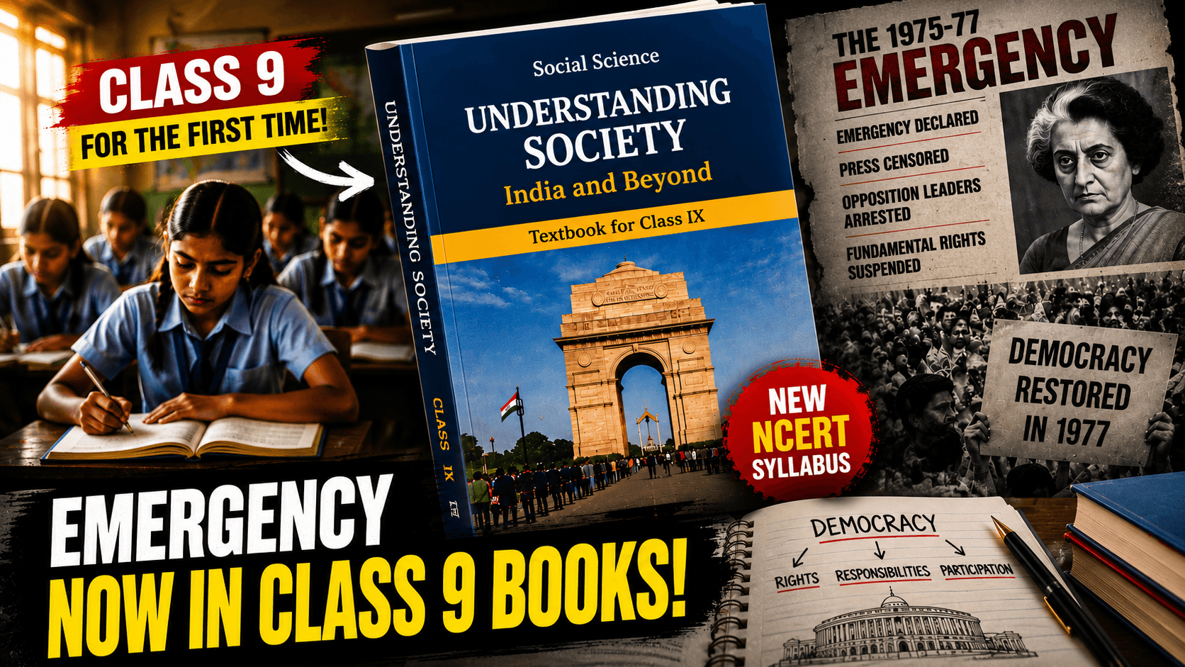 Emergency Enters Class 9 Books for the First Time: NCERT Calls it