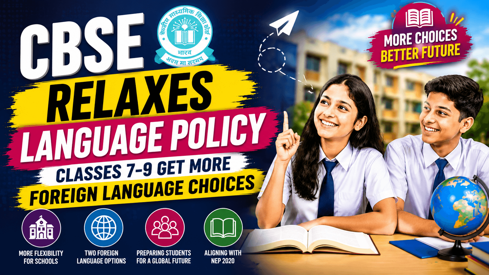 CBSE Relaxes Language Policy: Classes 7–9 Get More Foreign Language Choices image