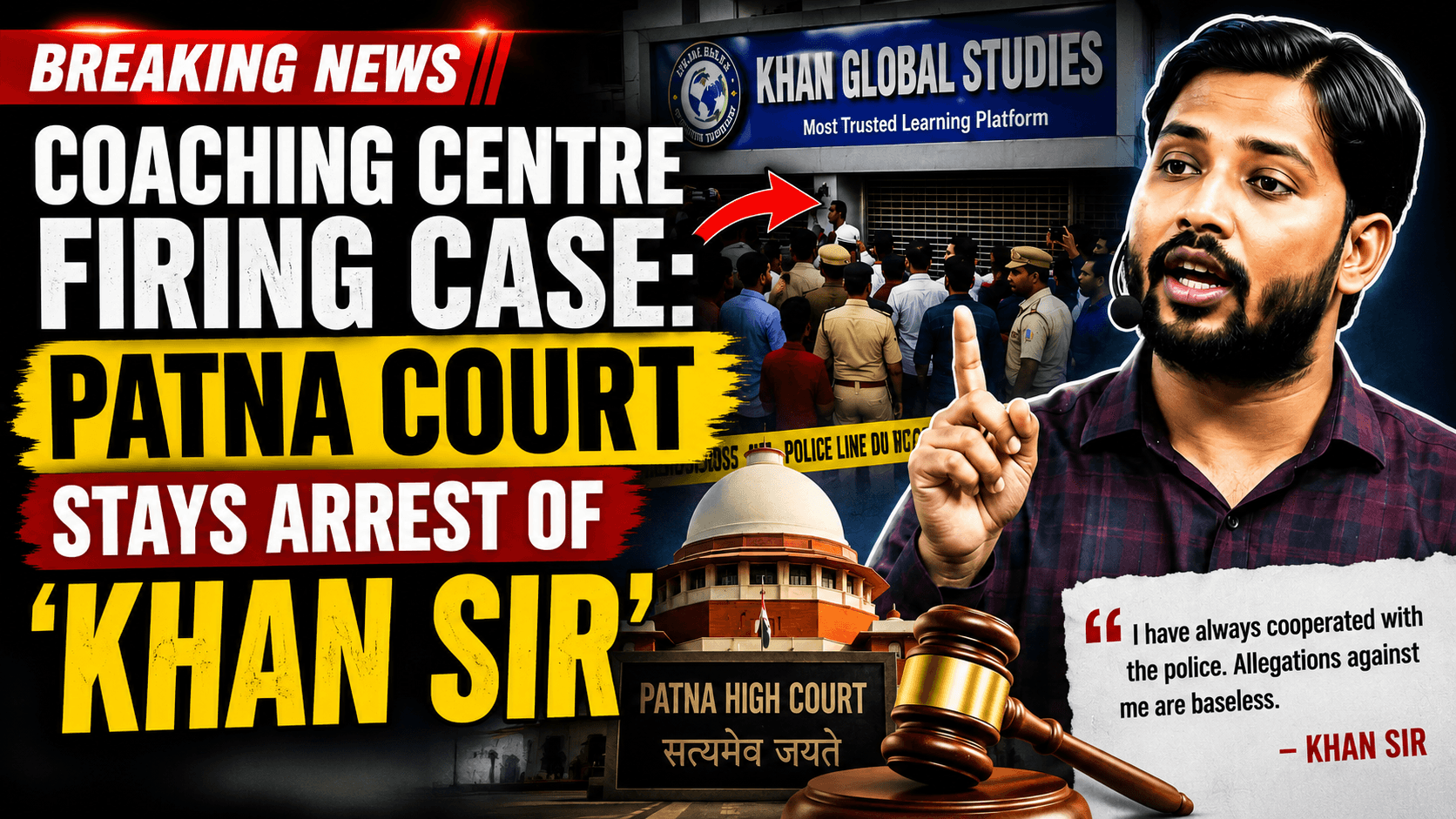 Coaching Centre Firing Case: Patna Court Stays Arrest of ‘Khan Sir’ image