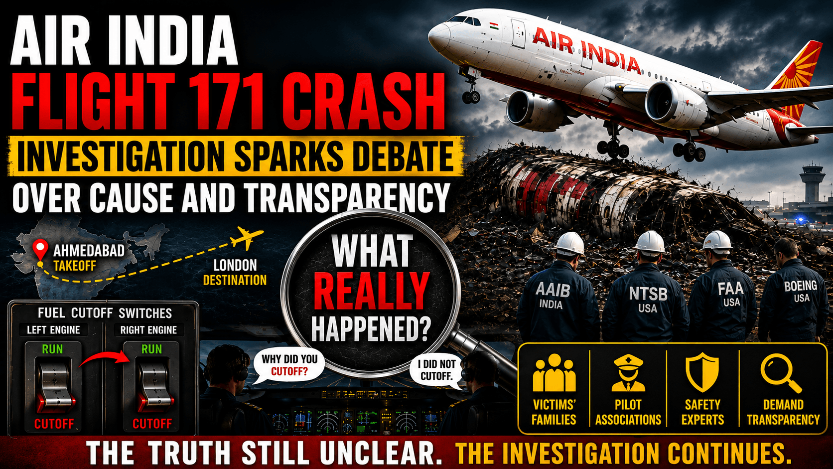 Air India Flight 171 Crash Investigation Sparks Debate Over Cause