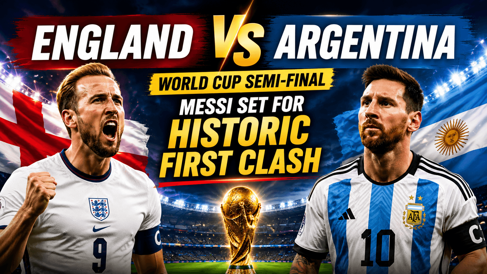 Messi Set for Historic First Clash Against England in World Cup Semi-Final