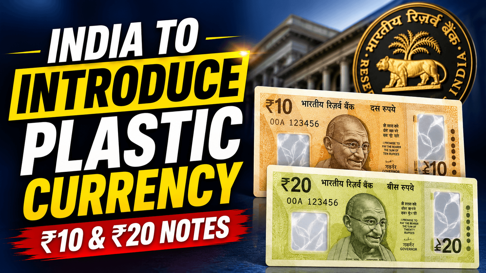 Government Approves RBI's ₹10 and ₹20 Polymer Banknote Trial