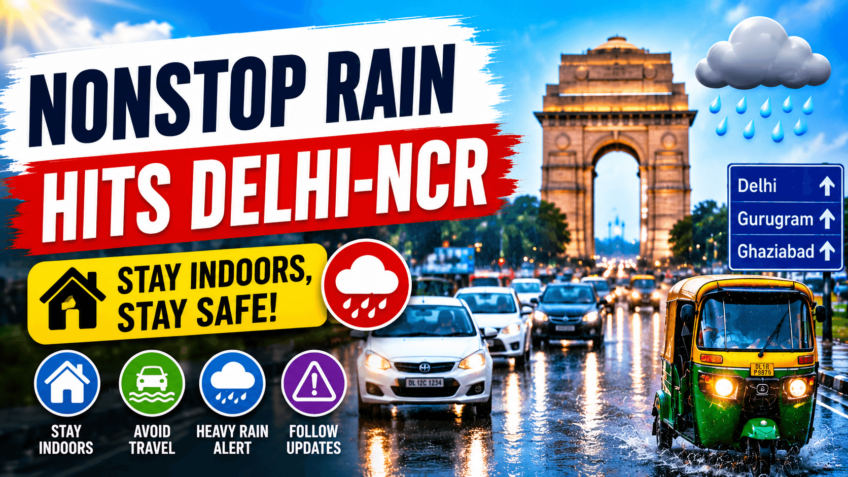 Residents Advised to Stay Indoors Amid Heavy Downpour