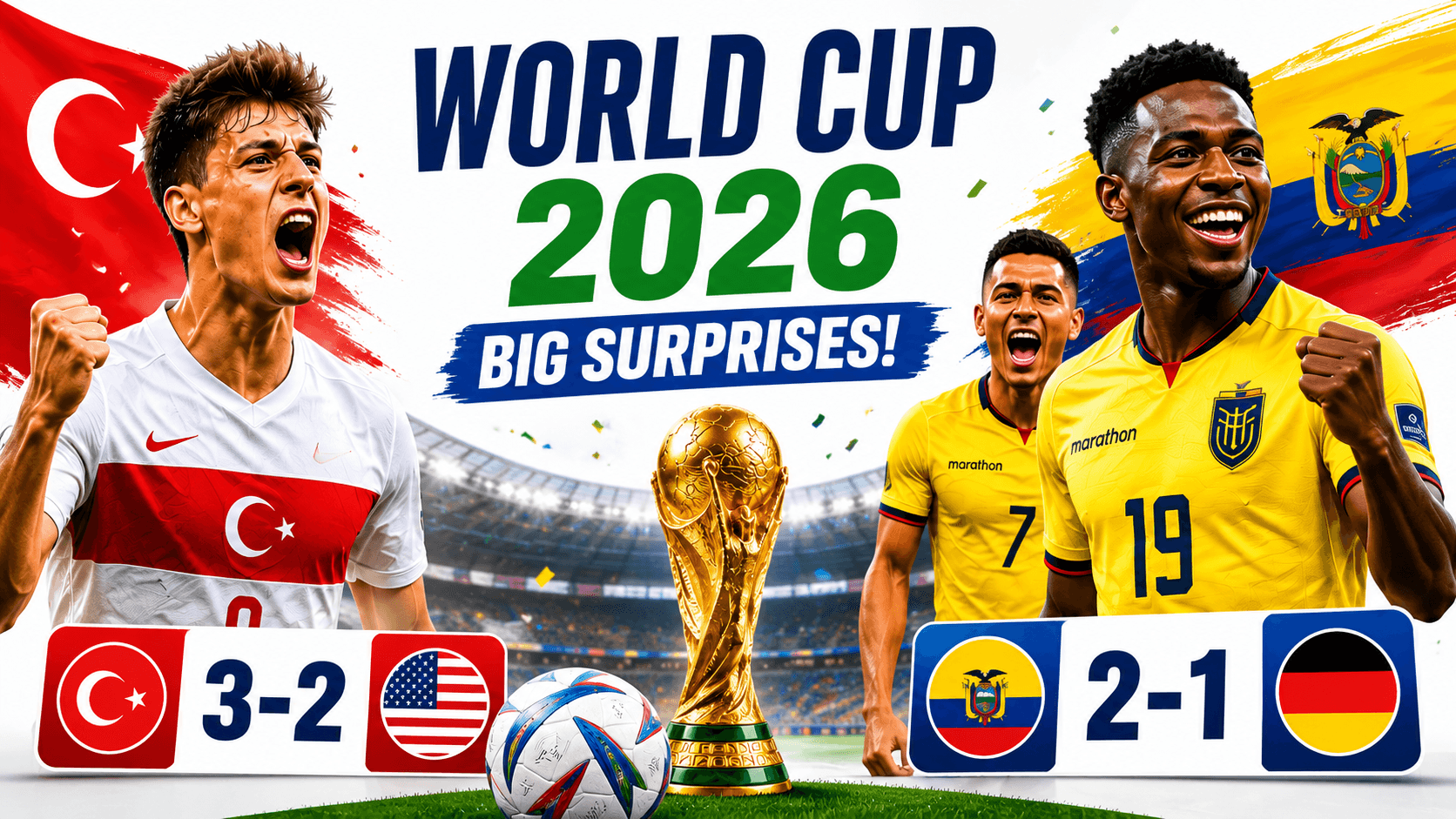 World Cup 2026 Delivers High Drama as Türkiye Stun USA and Ecuador Shock Germany