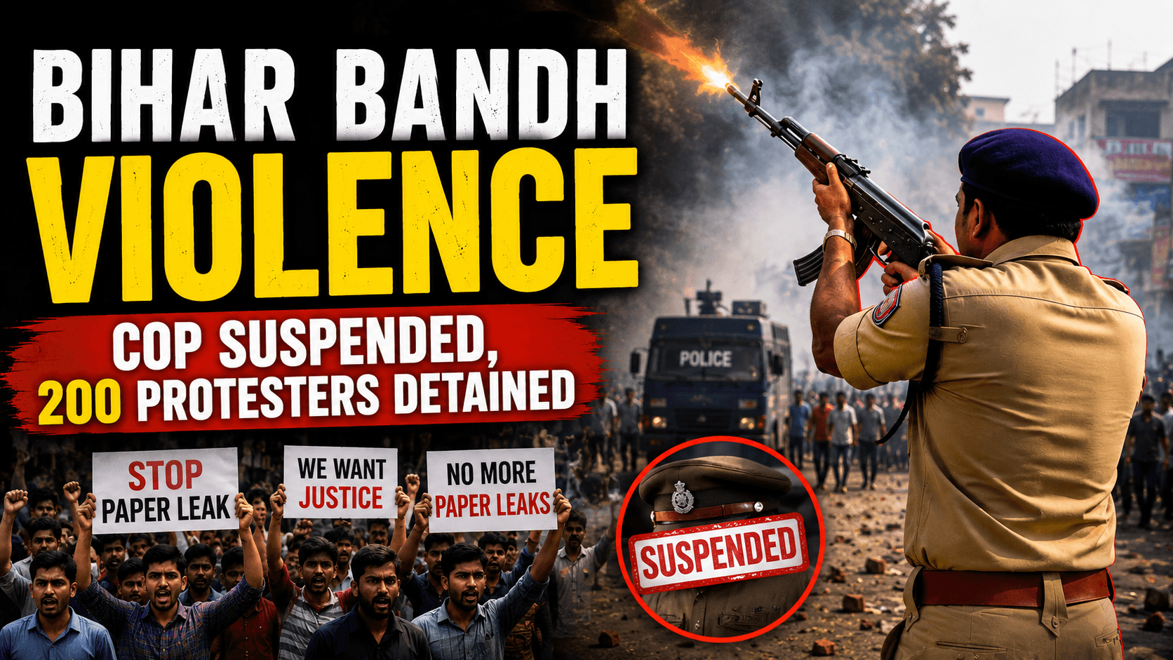 Siwan Policeman Suspended Over AK-47 Firing as Around 200 NEET