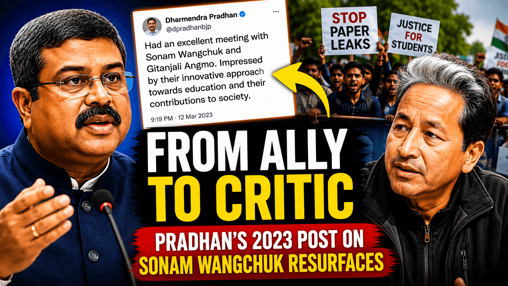 Dharmendra Pradhan's 2023 Post on Sonam Wangchuk Resurfaces
