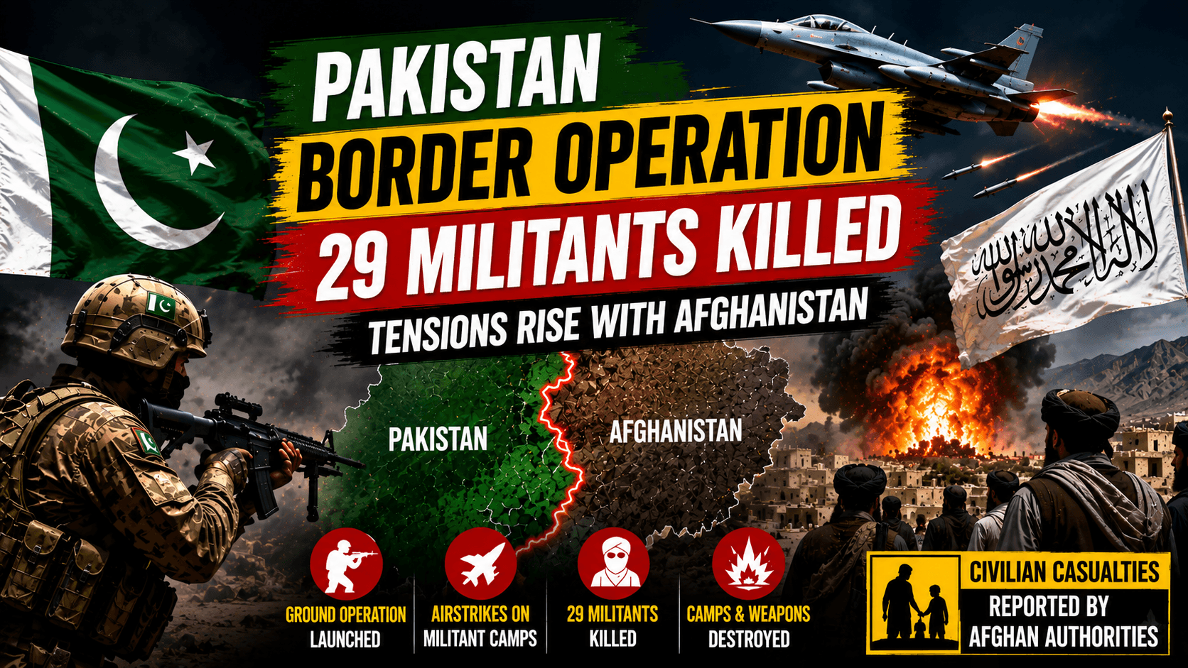 Pakistan Launches Border Operation, Says 29 Militants image