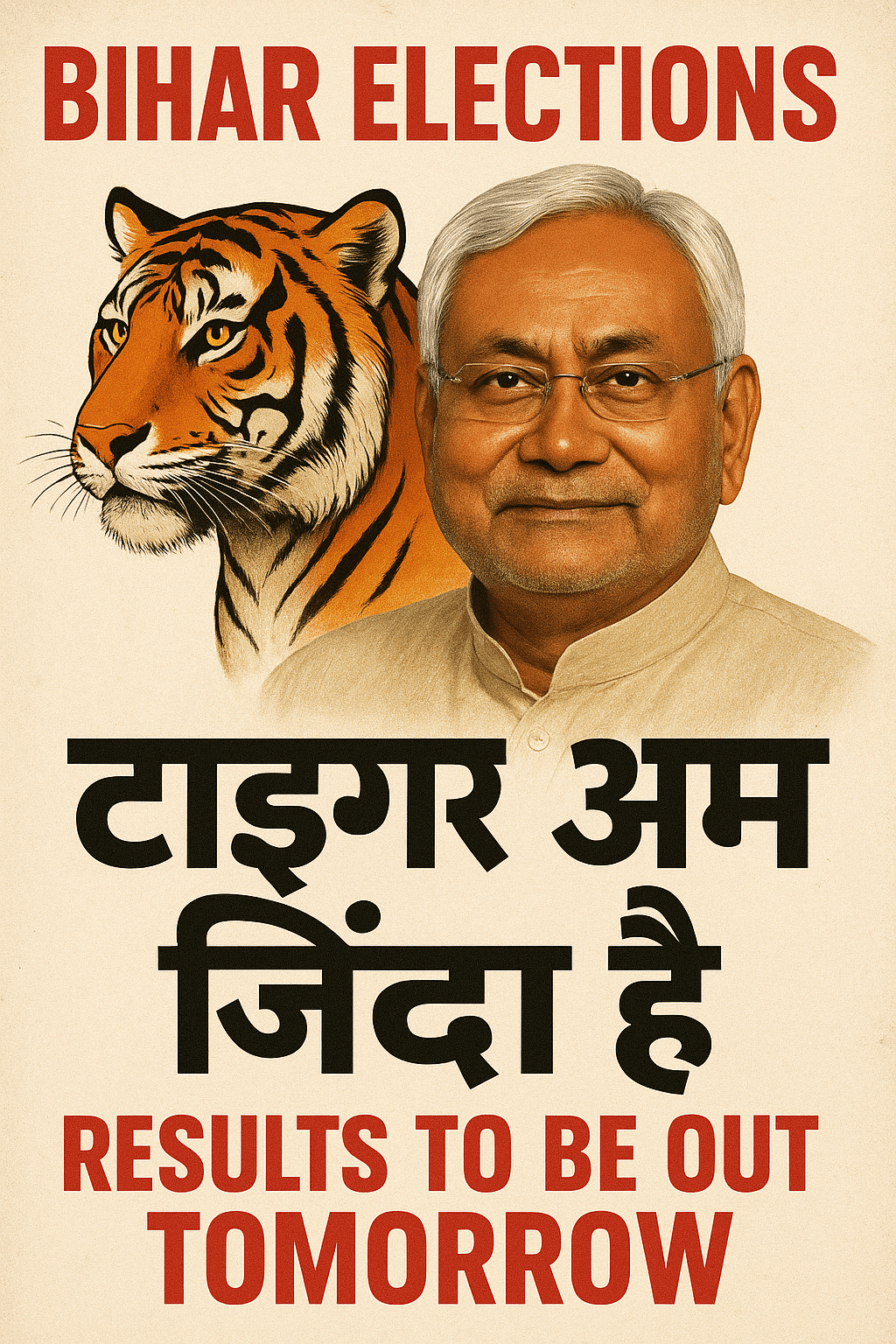 Bihar Elections 2025: Nitish’s ‘Tiger Abhi Zinda Hai’ Poster Adds Drama image