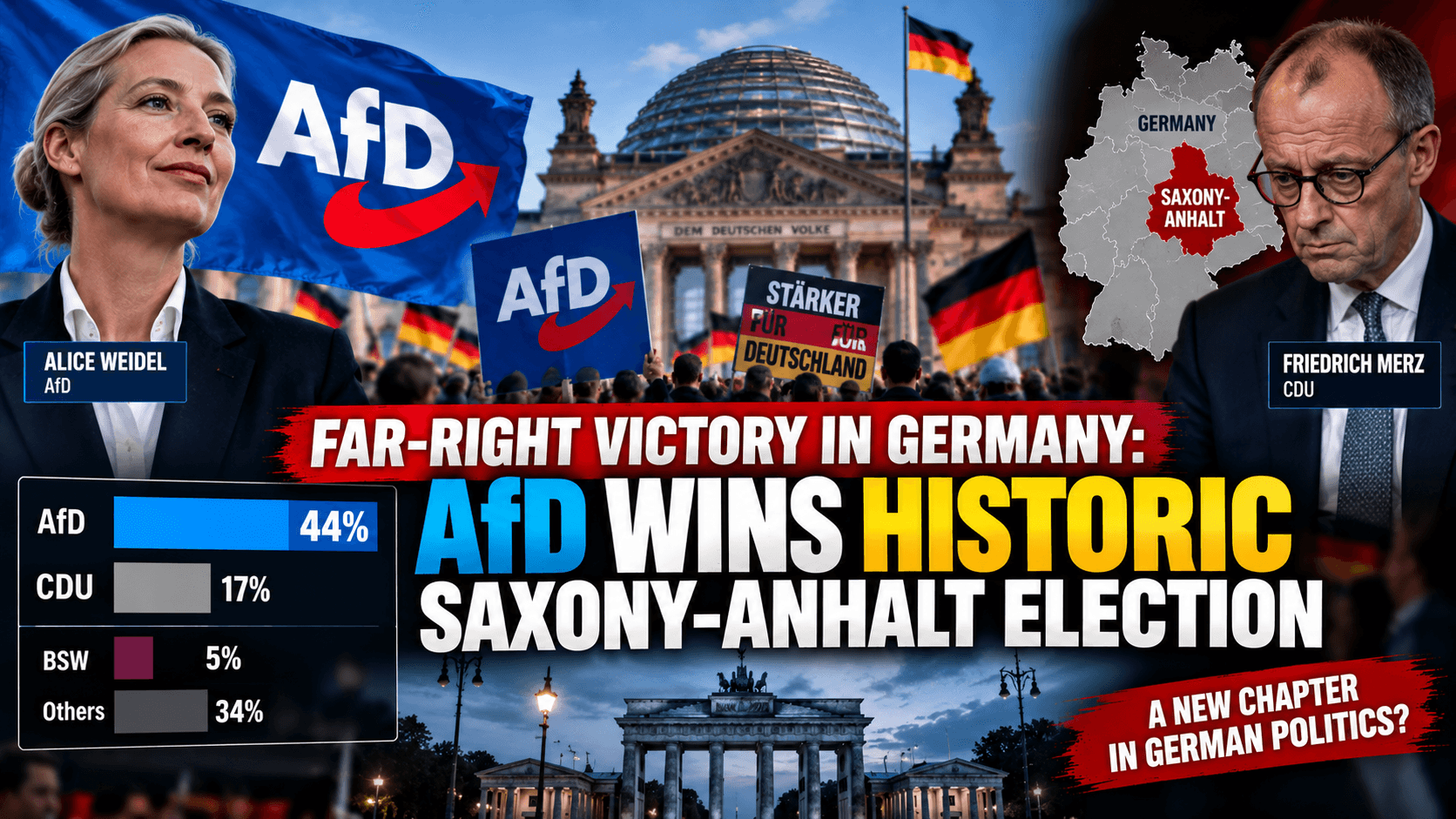 Far-Right Victory in Germany: AfD Wins Historic Saxony-Anhalt Election image