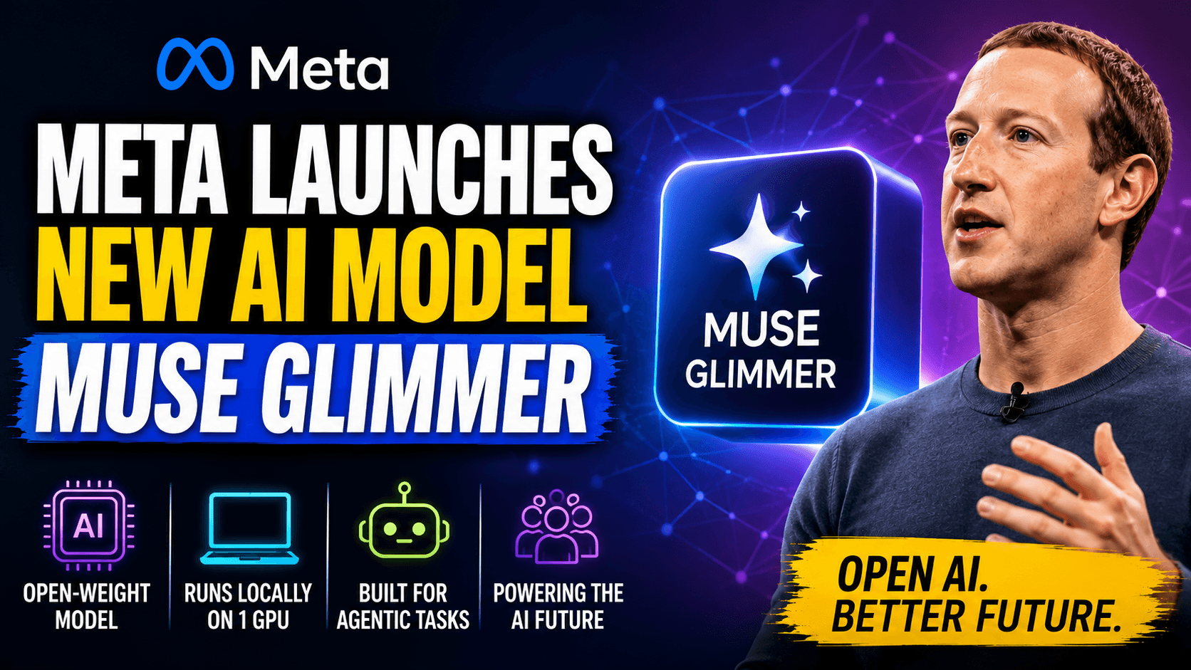 Meta Launches New AI Model Muse Glimmer as Mark Zuckerberg Pushes Open-Weight AI image