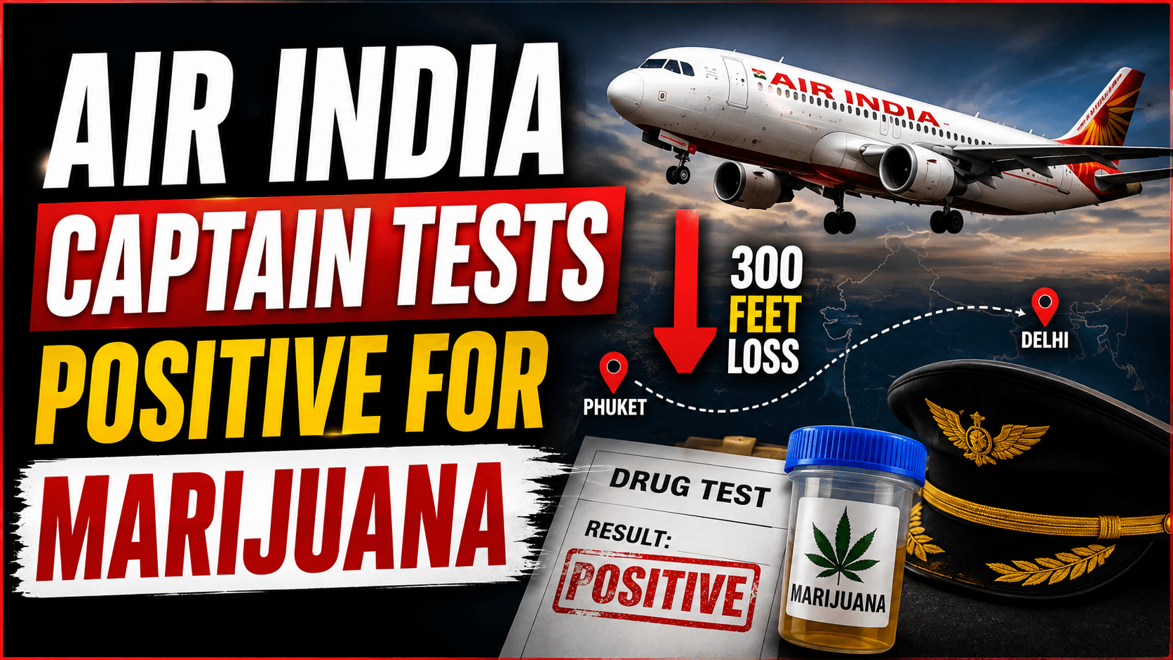 Air India Phuket-Delhi Flight Captain Tests Positive for Marijuana