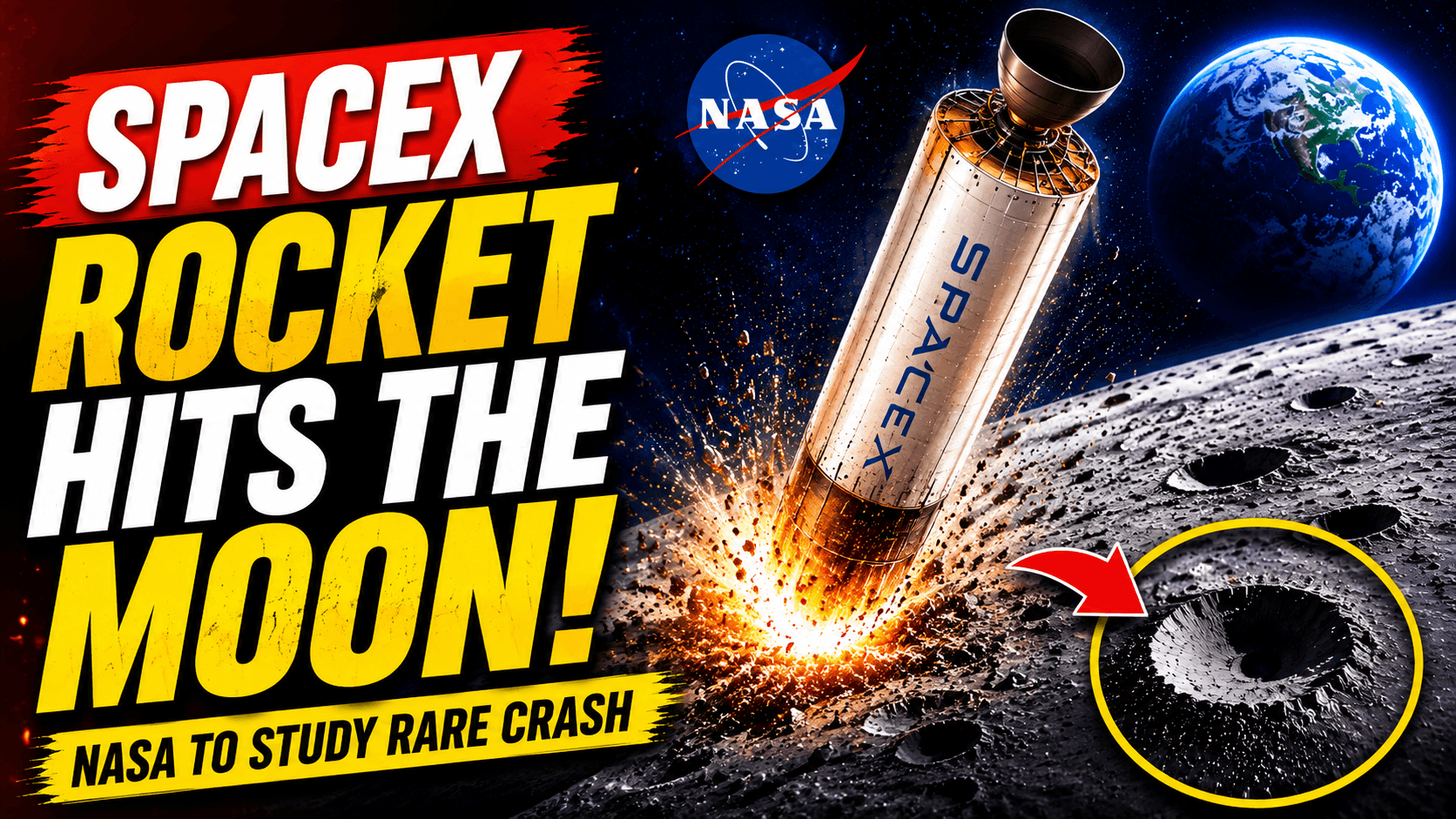 Huge SpaceX Rocket Part Believed to Have Hit the Moon