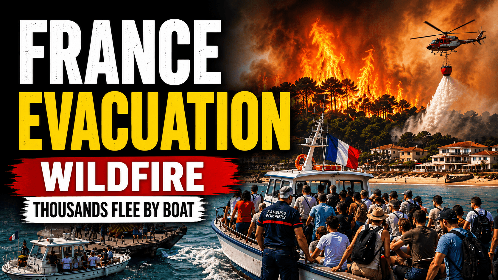 Massive Wildfire Forces Evacuations Across Popular French Peninsula
